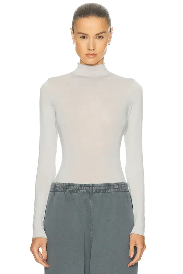 SKIMS Sheer Modal Long Sleeve Turtleneck Bodysuit