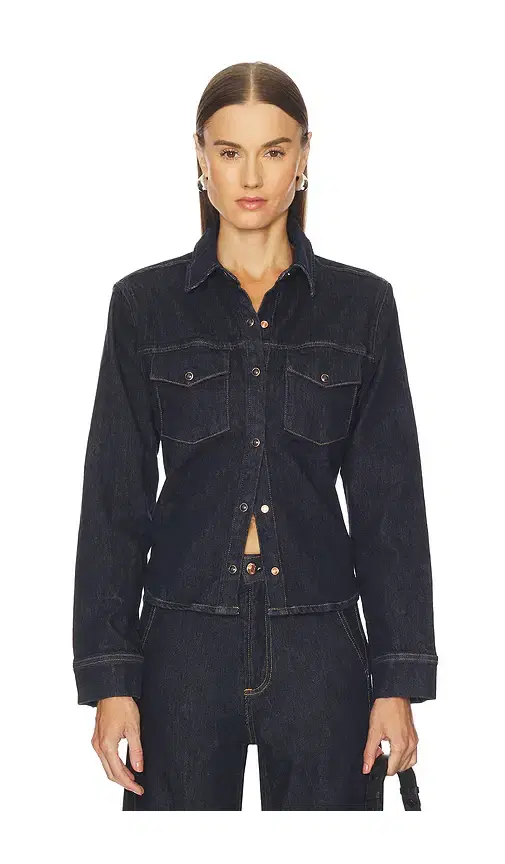 Thea Shrunken Denim Shacket