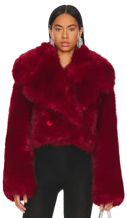 Adrienne Landau Faux Fur Jacket