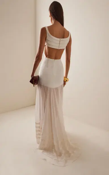 Harithand Teresa Silk Georgette Maxi Dress | Thumbnail 5