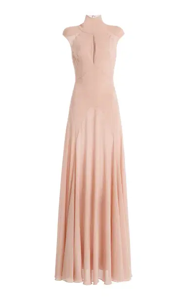 Harithand Amelia Silk Georgette Fluid Maxi Dress | Thumbnail 1
