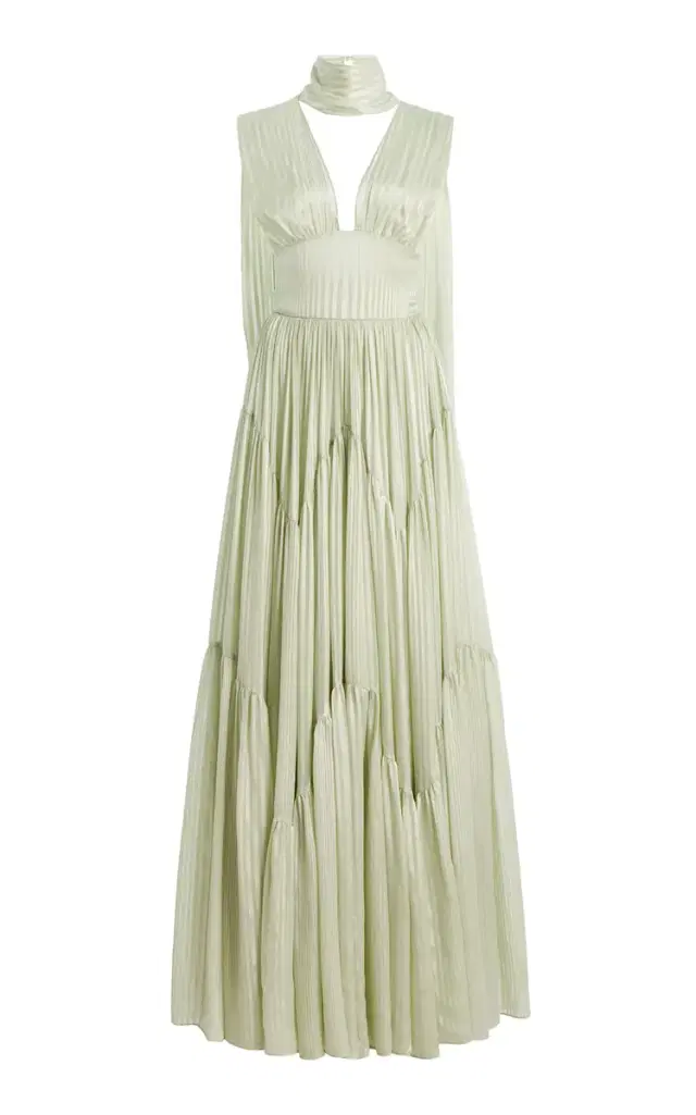Harithand Ferrara Ruffled Silk Maxi Dress