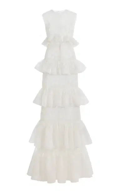 Harithand Sogna Ruffled Silk Organza Maxi Dress | Thumbnail 8 Harithand Sogna Ruffled Silk Organza Maxi Dress | Thumbnail 8