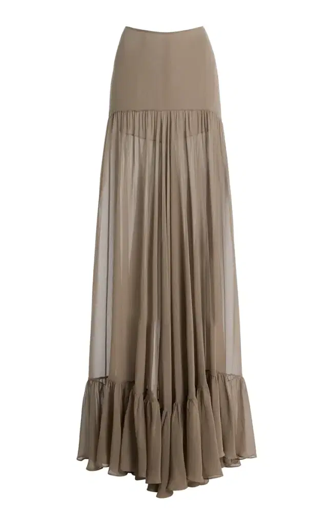 Regina Silk Georgette Fluid Maxi Skirt