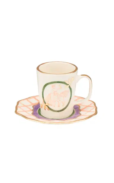 Gunia Project Horseman Tea Cup And White Saucer Set - Multi | Thumbnail 2