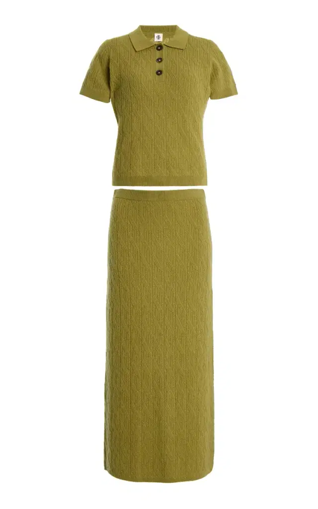 Exclusive Como Cable-Knit Wool-Cashmere Polo Set