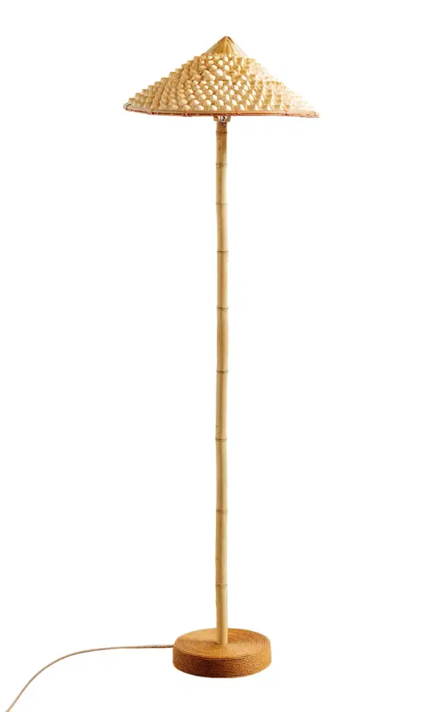 Pagoda Bamboo Lamp - Tan