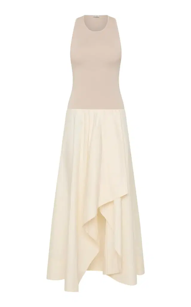 St. Agni Knit and Cotton Midi Dress