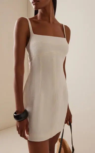 St. Agni Square-Neck Linen Mini Dress | Thumbnail 3 St. Agni Square-Neck Linen Mini Dress | Thumbnail 3