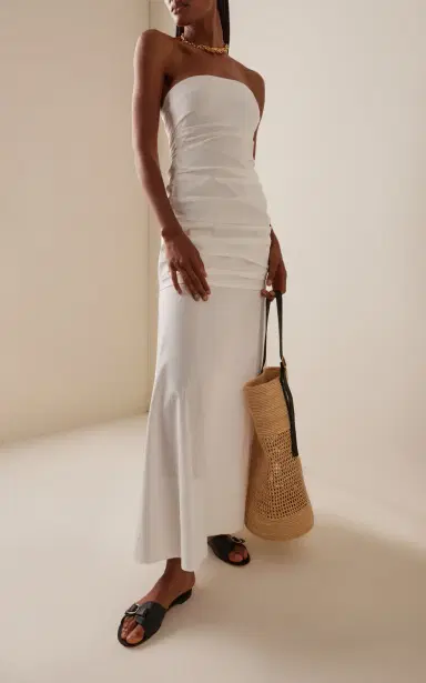 St. Agni Strapless Cotton-Blend Maxi Dress | Thumbnail 2 St. Agni Strapless Cotton-Blend Maxi Dress | Thumbnail 2