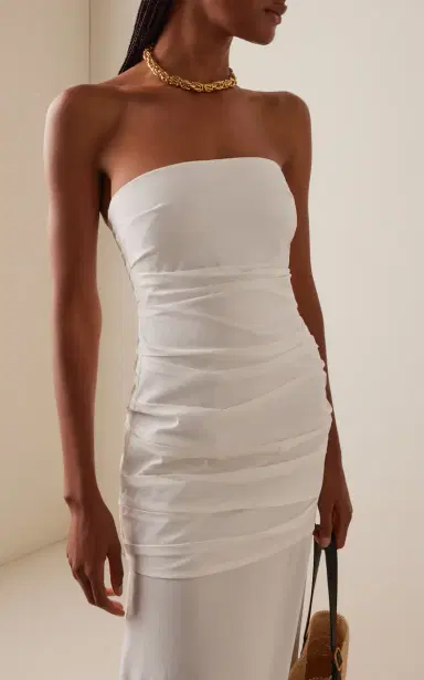 St. Agni Strapless Cotton-Blend Maxi Dress | Thumbnail 3 St. Agni Strapless Cotton-Blend Maxi Dress | Thumbnail 3