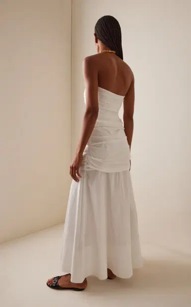 St. Agni Strapless Cotton-Blend Maxi Dress | Thumbnail 4 St. Agni Strapless Cotton-Blend Maxi Dress | Thumbnail 4