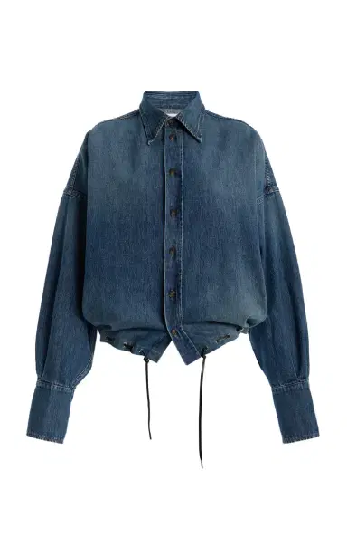 Brandon Maxwell The Leland Eyelet Denim Shirt | Thumbnail 5 Brandon Maxwell The Leland Eyelet Denim Shirt | Thumbnail 5