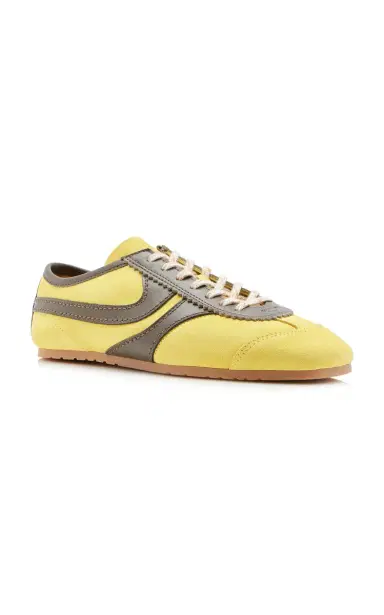 Dries Van Noten Leather-Trimmed Suede Sneakers | Thumbnail 3 Dries Van Noten Leather-Trimmed Suede Sneakers | Thumbnail 3