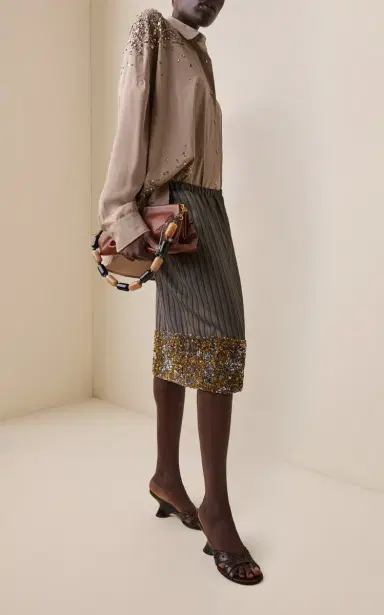 Dries Van Noten Punctured Leather Wedge Mules | Thumbnail 2 Dries Van Noten Punctured Leather Wedge Mules | Thumbnail 2