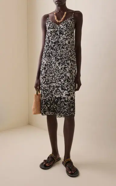 Dries Van Noten Denya Embellished Georgette Midi Dress | Thumbnail 2 Dries Van Noten Denya Embellished Georgette Midi Dress | Thumbnail 2