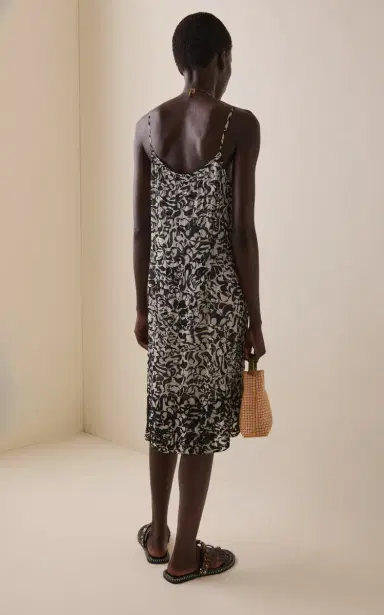 Dries Van Noten Denya Embellished Georgette Midi Dress | Thumbnail 4 Dries Van Noten Denya Embellished Georgette Midi Dress | Thumbnail 4