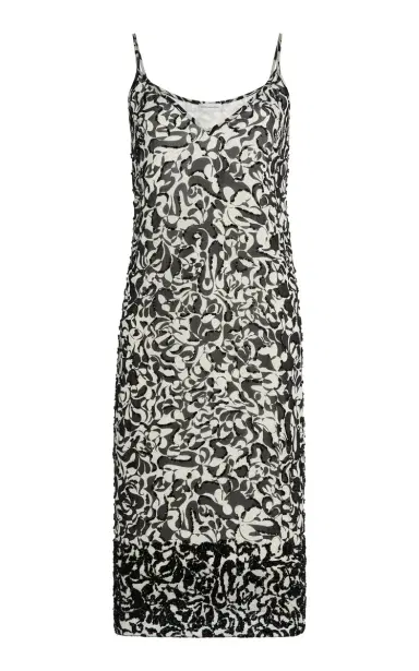 Dries Van Noten Denya Embellished Georgette Midi Dress | Thumbnail 1 Dries Van Noten Denya Embellished Georgette Midi Dress | Thumbnail 1