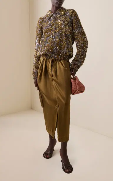 Dries Van Noten Savannah Cotton-Blend Midi Skirt | Thumbnail 2 Dries Van Noten Savannah Cotton-Blend Midi Skirt | Thumbnail 2