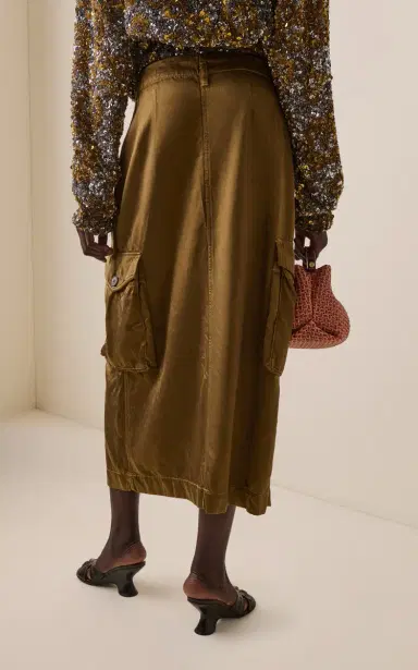 Dries Van Noten Savannah Cotton-Blend Midi Skirt | Thumbnail 4 Dries Van Noten Savannah Cotton-Blend Midi Skirt | Thumbnail 4