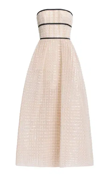 Elie Saab Sequined Mesh Midi Dress | Thumbnail 1 Elie Saab Sequined Mesh Midi Dress | Thumbnail 1