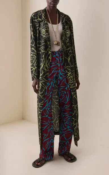 Dries Van Noten Rolana Printed Twill Trench Coat | Thumbnail 2 Dries Van Noten Rolana Printed Twill Trench Coat | Thumbnail 2