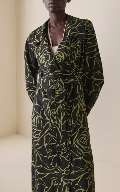 Dries Van Noten Rolana Printed Twill Trench Coat | Thumbnail 3 Dries Van Noten Rolana Printed Twill Trench Coat | Thumbnail 3