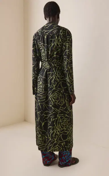 Dries Van Noten Rolana Printed Twill Trench Coat | Thumbnail 4 Dries Van Noten Rolana Printed Twill Trench Coat | Thumbnail 4