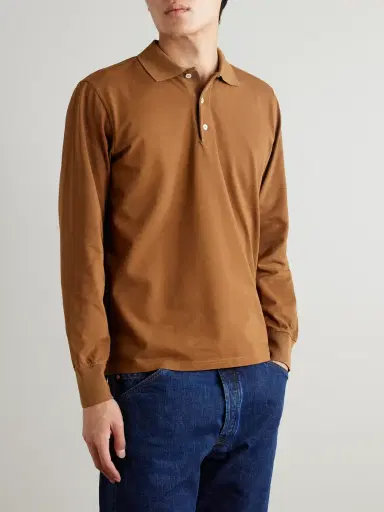 Drake's HIM Cotton-Piqué Polo Shirt - Men | Thumbnail 3 Drake's HIM Cotton-Piqué Polo Shirt - Men | Thumbnail 3