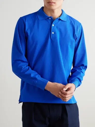 Drake's HIM Cotton-Piqué Polo Shirt - Men | Thumbnail 3 Drake's HIM Cotton-Piqué Polo Shirt - Men | Thumbnail 3
