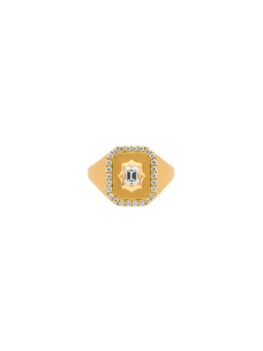 Wish Fine Jewelry 0.34ct Diamond 18K Gold Button Ring | Thumbnail 1 Wish Fine Jewelry 0.34ct Diamond 18K Gold Button Ring | Thumbnail 1