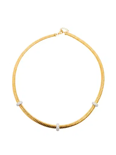 Wish Fine Jewelry 0.78ct Diamond 18K Gold Italian Multi Row Necklace | Thumbnail 2 Wish Fine Jewelry 0.78ct Diamond 18K Gold Italian Multi Row Necklace | Thumbnail 2