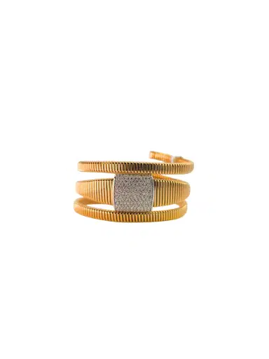 Wish Fine Jewelry 1.30ct Diamond 18K Gold Italian Multi Row Bracelet | Thumbnail 1 Wish Fine Jewelry 1.30ct Diamond 18K Gold Italian Multi Row Bracelet | Thumbnail 1