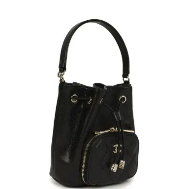 Chanel Chanel Mini Top Handle Bucket Bag with Chain Black Shiny Caviar Light Gold Hardware | Thumbnail 2 Chanel Chanel Mini Top Handle Bucket Bag with Chain Black Shiny Caviar Light Gold Hardware | Thumbnail 2