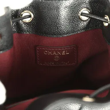 Chanel Chanel Mini Top Handle Bucket Bag with Chain Black Shiny Caviar Light Gold Hardware | Thumbnail 8 Chanel Chanel Mini Top Handle Bucket Bag with Chain Black Shiny Caviar Light Gold Hardware | Thumbnail 8