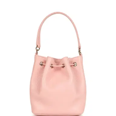 Chanel Chanel Mini Top Handle Bucket Bag with Chain Pink Shiny Caviar Light Gold Hardware | Thumbnail 4