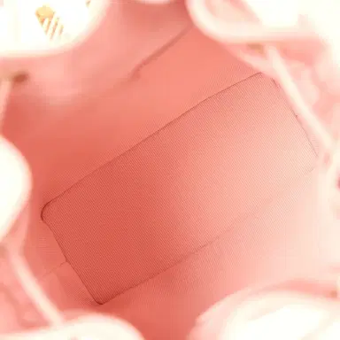Chanel Chanel Mini Top Handle Bucket Bag with Chain Pink Shiny Caviar Light Gold Hardware | Thumbnail 7