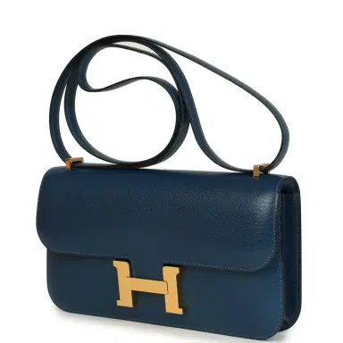 HERMÈS Hermes Constance Elan Deep Blue Chevre Chamkila Gold Hardware | Thumbnail 5 HERMÈS Hermes Constance Elan Deep Blue Chevre Chamkila Gold Hardware | Thumbnail 5