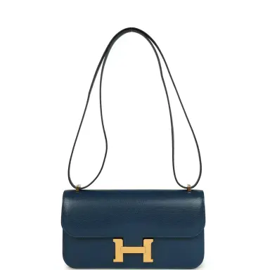 HERMÈS Hermes Constance Elan Deep Blue Chevre Chamkila Gold Hardware | Thumbnail 7 HERMÈS Hermes Constance Elan Deep Blue Chevre Chamkila Gold Hardware | Thumbnail 7