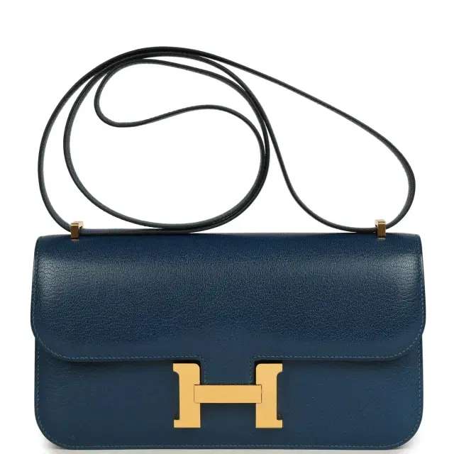 hermes Hermes Constance Elan Deep Blue Chevre Chamkila Gold Hardware