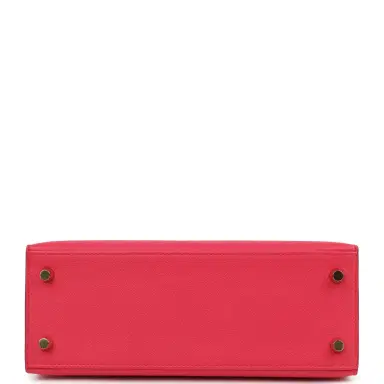 HERMÈS Hermes Kelly Sellier 25 Rose Extreme Epsom Gold Hardware | Thumbnail 6