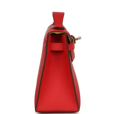 HERMÈS Hermes Special Order (HSS) Kelly Pochette Rouge de Coeur Verso Swift Permabrass Hardware | Thumbnail 3 HERMÈS Hermes Special Order (HSS) Kelly Pochette Rouge de Coeur Verso Swift Permabrass Hardware | Thumbnail 3