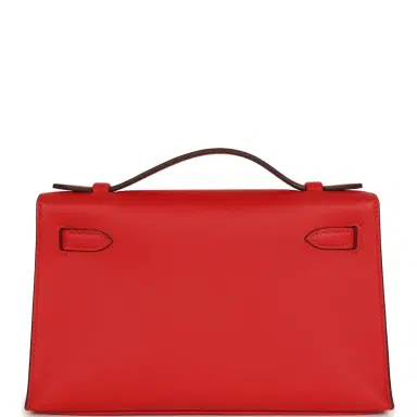 HERMÈS Hermes Special Order (HSS) Kelly Pochette Rouge de Coeur Verso Swift Permabrass Hardware | Thumbnail 4 HERMÈS Hermes Special Order (HSS) Kelly Pochette Rouge de Coeur Verso Swift Permabrass Hardware | Thumbnail 4