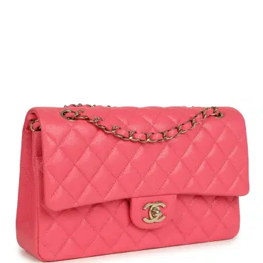 Chanel Pre-owned Chanel Medium Classic Double Flap Bag Dark Pink Shiny Caviar Gold Hardware | Thumbnail 2 Chanel Pre-owned Chanel Medium Classic Double Flap Bag Dark Pink Shiny Caviar Gold Hardware | Thumbnail 2