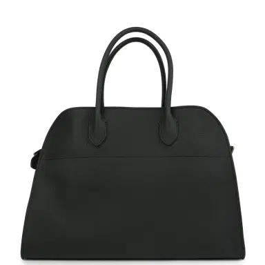 The Row The Row Soft Margaux 15 Bag Dark Pine Calfskin Silver Hardware | Thumbnail 4 The Row The Row Soft Margaux 15 Bag Dark Pine Calfskin Silver Hardware | Thumbnail 4