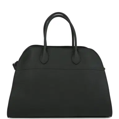 The Row The Row Soft Margaux 15 Bag Dark Pine Calfskin Silver Hardware | Thumbnail 1 The Row The Row Soft Margaux 15 Bag Dark Pine Calfskin Silver Hardware | Thumbnail 1