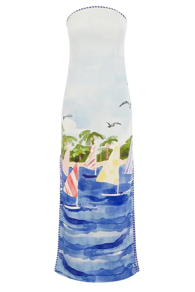 Ava Maxi Dress - Nautical Print