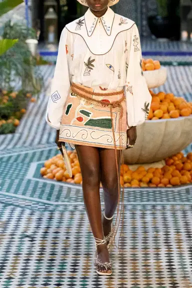 ALÉMAIS Velora Raffia Skirt | Thumbnail 2