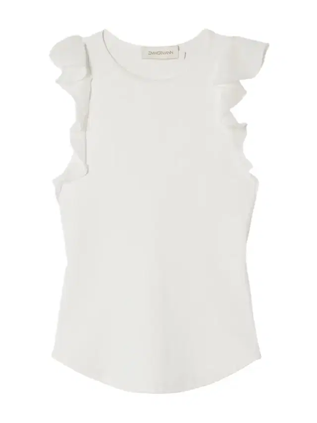 Awaken Ruffled Ribbed Cotton-blend Jersey Tank
