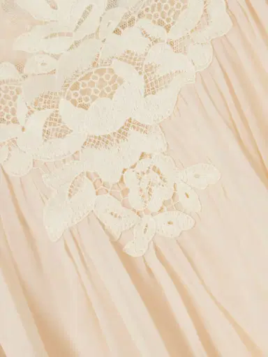 Zimmermann Awaken Cropped Lace-trimmed Cotton And Silk-blend Top | Thumbnail 4